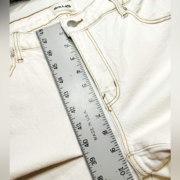 𝅺ROLLA'S Jeans Dallas Low Bootcut Lowrise Slim White SZ 29 NEW! - Picture 12 of 16